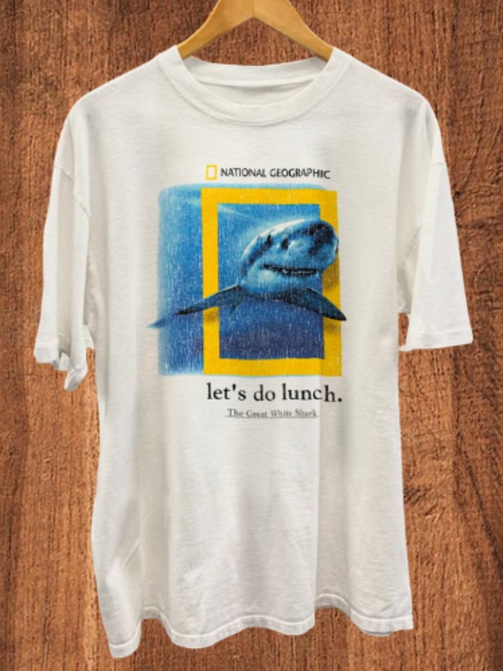 National Geographic Great White Shark Rare T-Shirt